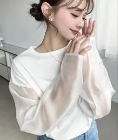 シアースリーブロングTシャツ Mサイズ