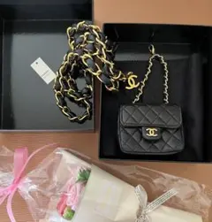 CHANEL メタル チェーンベルト ウエストバッグ ポーチ
