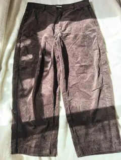 Good condition★UNIQLO corduroy curve pants 3XL brown large size 87-93