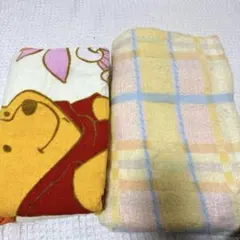 タオルケット　中古　ブランケット　大判　プーさん　イエロー　黄色　　まとめ売り