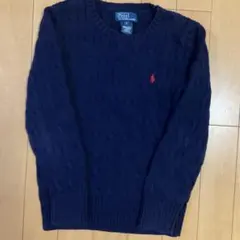 ポロ ラルフローレン ニット セーター 120cm 刺繍 学校 美品