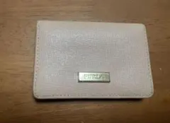 FURLA 名刺入れ カードケース レザー ピンクベージュ