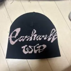 Carhartt ブラック ニット帽 ロゴ入り