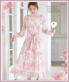 トッコ♡りぼん付きフリル装飾トワルドジュイプリントプリーツワンピース♡スナイデル