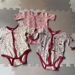 西松屋 ベビーロンパース長袖肌着3枚セット 60cm