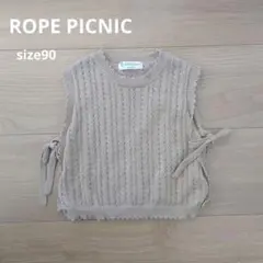 ROPEPICNIC ベージュ ノースリーブセーター