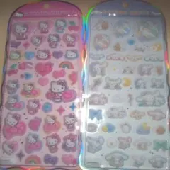 ハローキティ＆シナモンロール コットンパフィシール 国内正規品