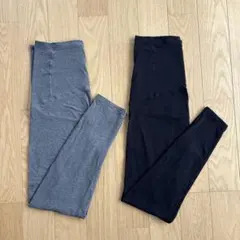 【UNIQLO】マタニティ レギンス グレー ブラック 2点セット　Lサイズ