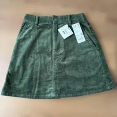 ユニクロ　コーデュロイミニスカート　 54グリーン　コントワーデコトニエ
