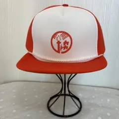 未使用 当時物 JA 農協 農業用帽子 キャップ 昭和レトロ 黄色 レアモノ