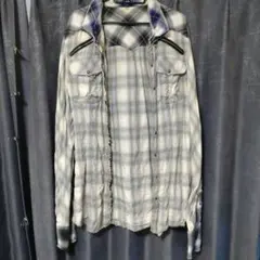 ニ*コ様 L.G.B. チェック柄ネルシャツ グレー系のサムネイル
