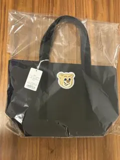 新品フェイラー オールドテディ ワッペントートバッグ L 小 ブラックのサムネイル
