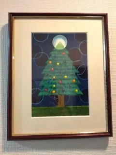 クリスマスツリー　水彩画のサムネイル