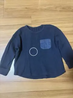 GU BABYカンタンT(長袖)(デニムポケット)ネイビー　カットソー