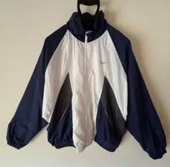 古着 90s ナイキ NIKE ナイロンジャケット 刺繍ロゴ 背面プリント