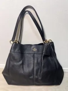 COACH コーチ ショルダーバッグ ブラック レザー