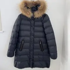 Cynthia Rowley ダウンコート ラクーンファー付き ブラック S相当