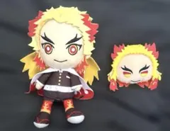 煉獄杏寿郎 ぬいぐるみ 約20cm ぬいぐるみバッジ セット 鬼滅の刃 炎柱