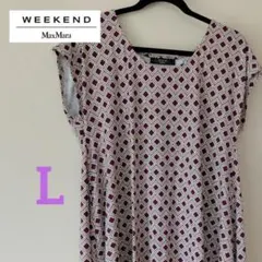 【値下げ！】WEEKENDMAXMARA　フレンチスリーブワンピース　Lサイズのサムネイル
