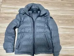 バーバリー　BLACK LABEL フード付きダウンジャケット グレー