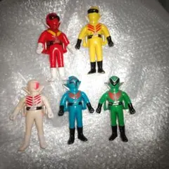 ポピー　ゴレンジャー　ソフビ　5種　アカレンジャー　モモレンジャー　他　現状品