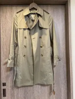 【グリーンレーベルリラクシング】トレンチコート カーキ　36