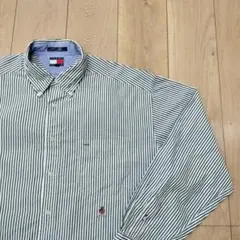 1*背様 US古着TOMMY HILFIGER トミーヒルフィガー ストライプ長