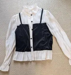 フリル付きレイヤードシャツのサムネイル