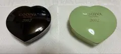 GODIVA 年代物ハート型缶陶器小物入れ クラシックカラー5個セット GODIVA 年代物ハート型缶陶器小物入れ クラシックカラー2個セット専用