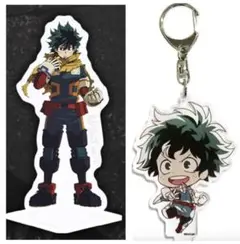 新品　ヒロアカ　一番くじ　キャラどり　アクリル　緑谷出久　デク　2点セット