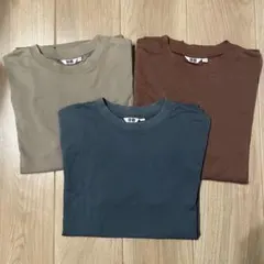 UNIQLO エアリズムコットンオーバーサイズTシャツ5分袖　L 3枚