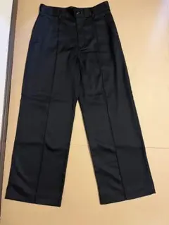 Casper John イミテーション ウールツィードストレートスラックスL 黒のサムネイル