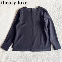 美品✨️セオリーリュクス ブラウス 長袖 M ネイビー MELLA LEAD