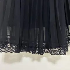 プリーツフレアスカート　プリーツロングフレアスカート 黒プリーツスカート