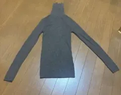 無印⭐︎グレー タートルネック 長袖ニット