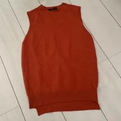 お値下げ中！ZARA ノースリーブカットソー　オレンジ　Mサイズ