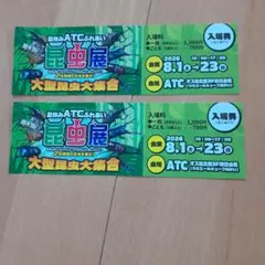夏休みATCふれあい昆虫展 入場券 2枚のサムネイル