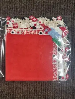新品未開封品」近沢レース タオルハンカチ どすこい日本 レッド 完売