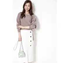 ドルマン配色ニット