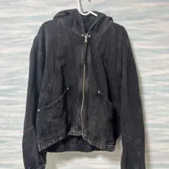 ZARA ブラック フード付きジャケット