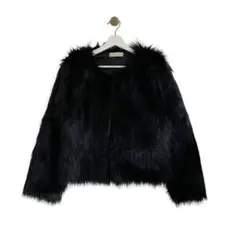 IN A ROW ファージャケット 黒 ブラック