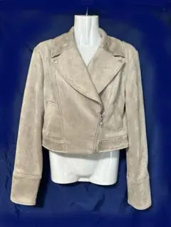 rienda フェイクスェードライダースジャケット