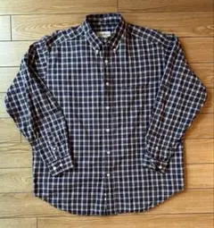 90s Eddie Bauer 白タグ チェック BDシャツ L