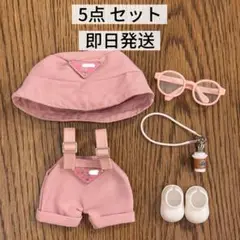 Labubu ラブブ ピンク ぬいぐるみ着せ替え服 5点セット