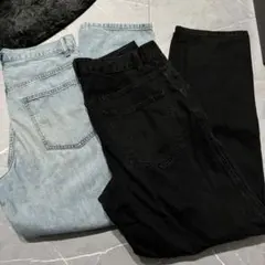 UNIQLOユニクロ ワイドフィットジーンズ 2本セット