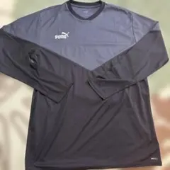 プーマPUMA DRYCELL 長袖Ｔシャツ　ブラック・グレー XXL
