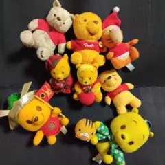 当時物 ディズニー くまのプーさん マスコット キーチェーン パジャマ りんご