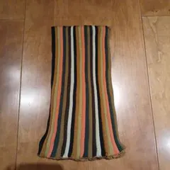 松井ニット マルチカラー ストライプ ニットマフラー