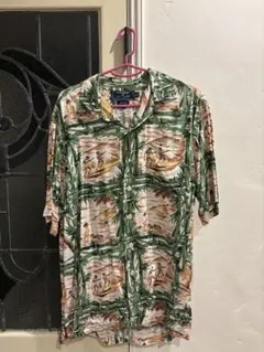 週末価格　90sPOLOSPORTポロスポーツレーヨンアロハシャツ