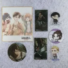 進撃の巨人☆色紙☆ ハンジ・エルヴィン・リヴァイコースター　セリアまとめ売り